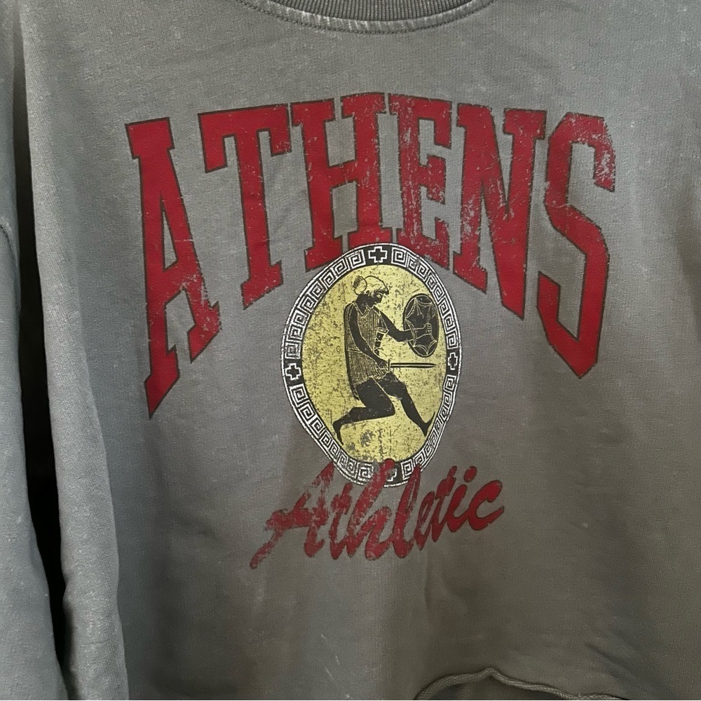 Forever 21 Athens Athletic Cropped Sweatshirt – Size L NWT - Picture 2 of 4
